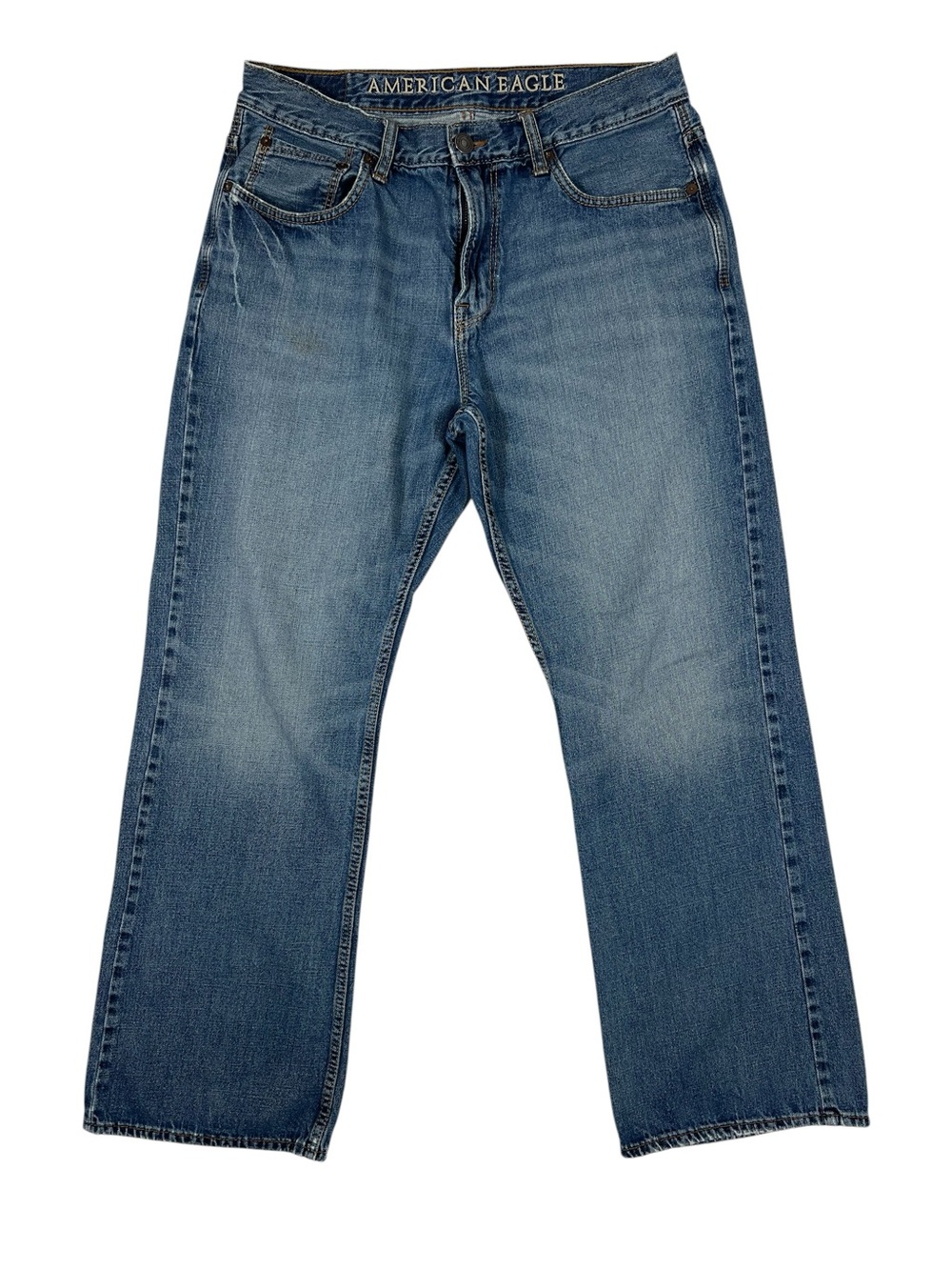 Men’s AMERICAN EAGLE BOOTCUT JEANS circa 2011 medium wash 100% cotton size 34